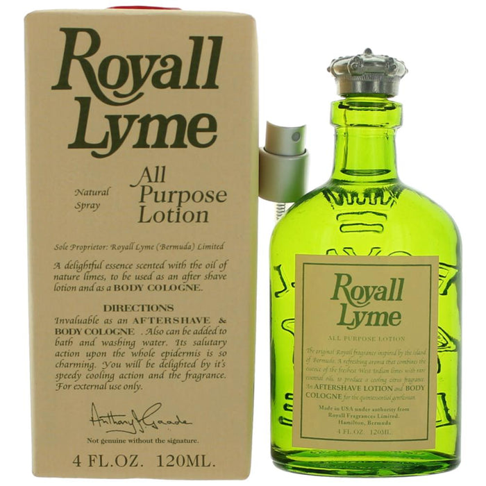 Royall Lyme by Royall Fragrances, 4 oz All Purpose Lotion Spray for Men
