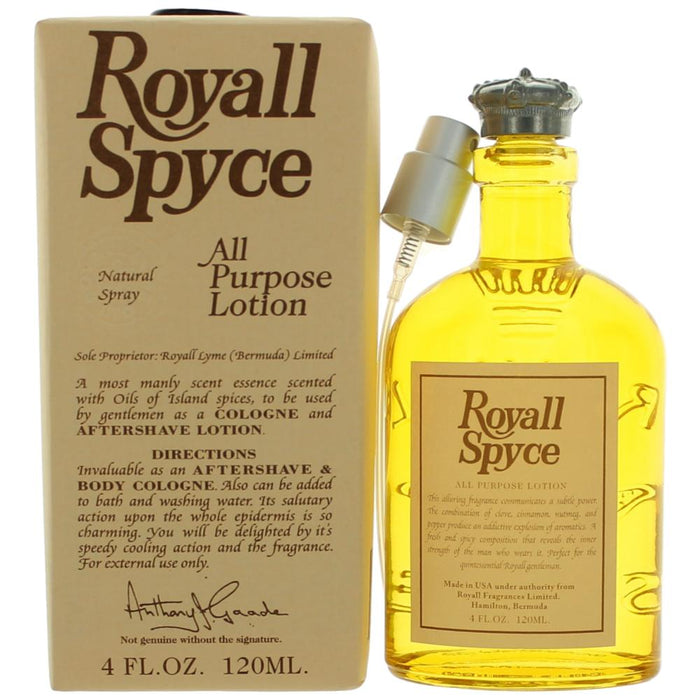 Royall Spyce by Royall Fragrances, 4 oz All Purpose Lotion Spray for Men