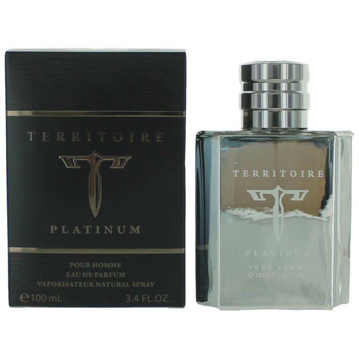 Territoire Platinum by YZY, 3.4 oz Eau De Parfum Spray for Men