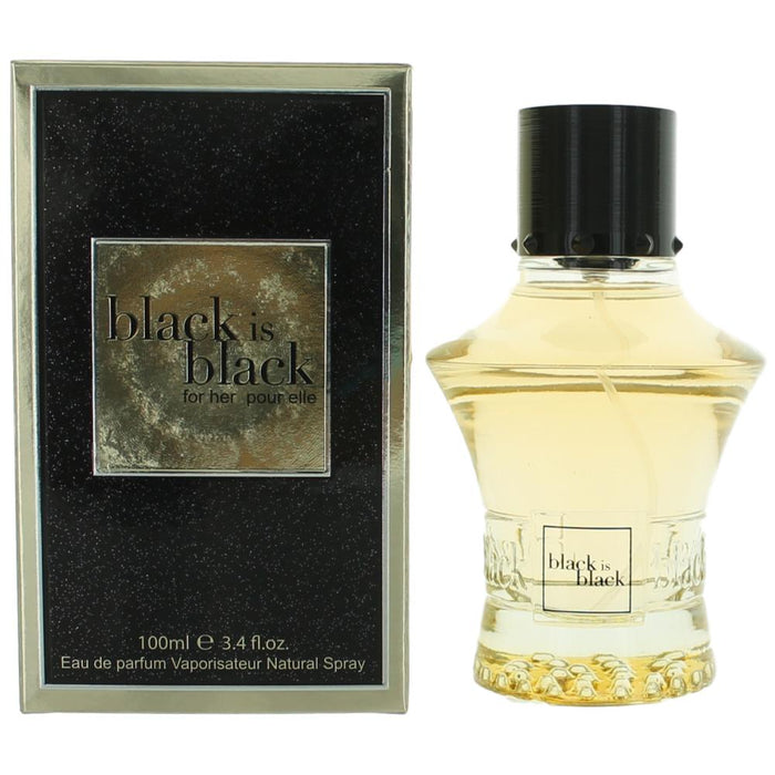 Black is Black for Her by NuParfums, 3.4 oz Eau De Parfum Spray for Women