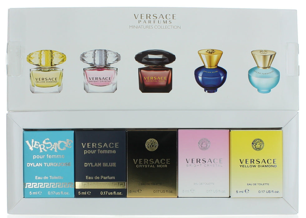 Versace by Versace, 5 Piece Variety Mini Gift Set for Women New