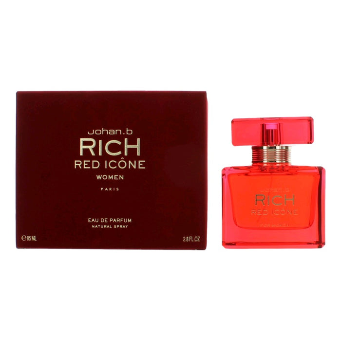 Rich Icone Red by Johan B, 2.8 oz Eau De Parfum Spray for Women